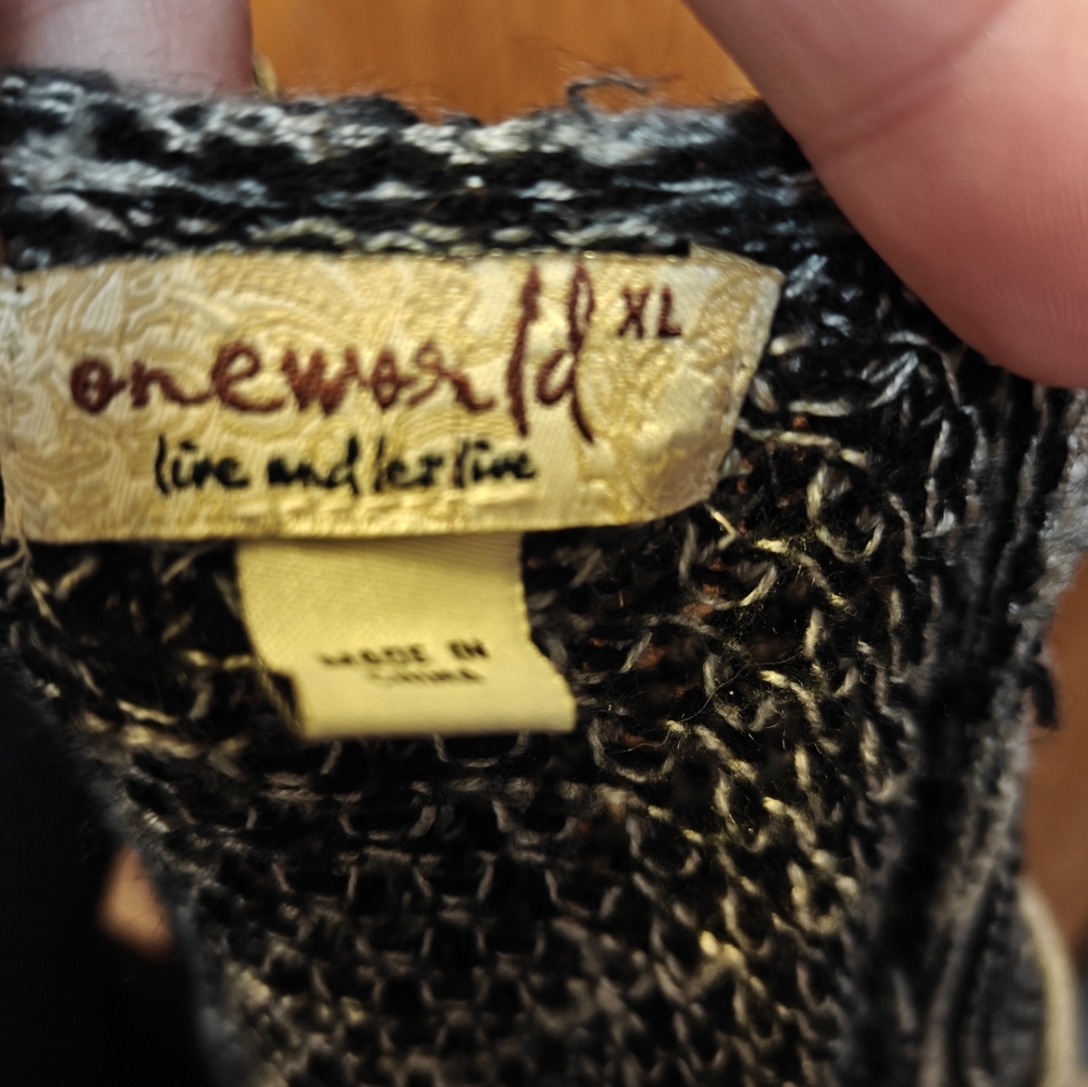ONE WORLD Hooded Open Front Cardigan - Picture 5 of 5